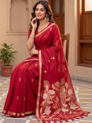 Woven design zari art silk kanjeevaram saree 1