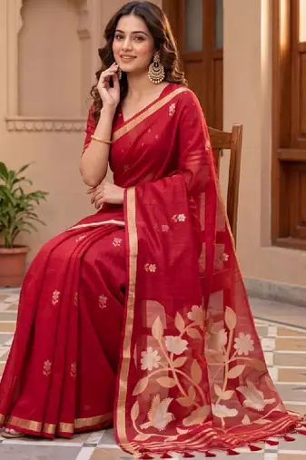 Woven design zari art silk kanjeevaram saree