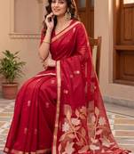 Woven design zari art silk kanjeevaram saree