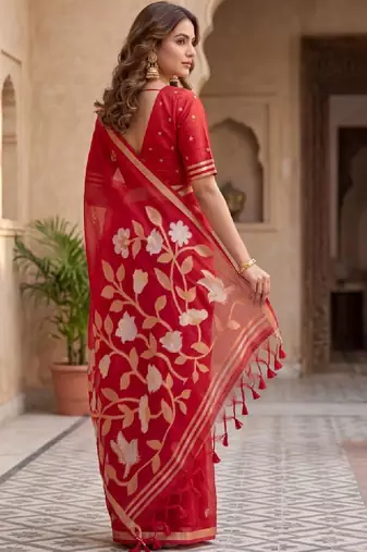 Woven design zari art silk kanjeevaram saree