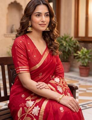 Woven design zari art silk kanjeevaram saree 3