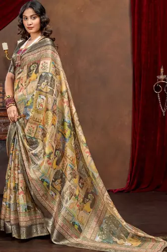 Ethnic motifs zari designer kanjeevaram saree