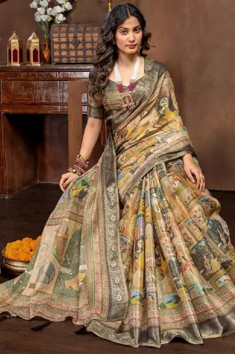 Ethnic motifs zari designer kanjeevaram saree