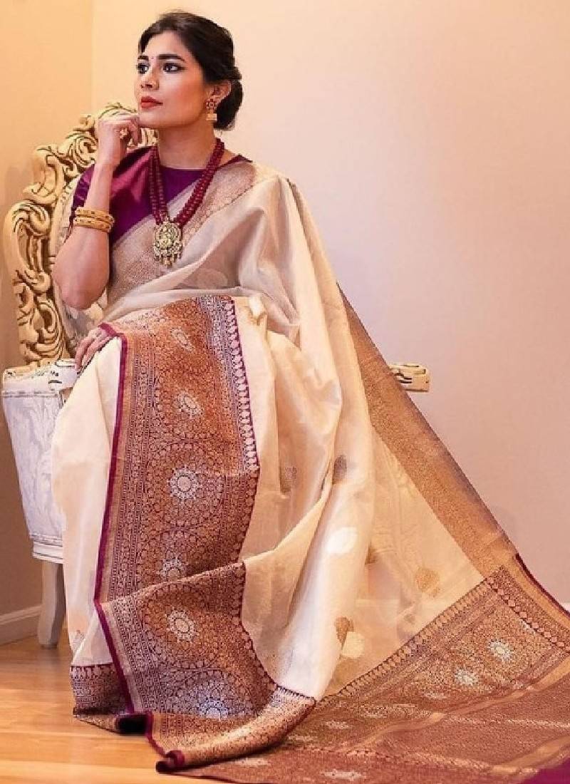 Ethnic motifs zari art silk kanjeevaram saree