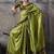 Green premium kanjivaram silk meenakari woven saree with tassel pallu