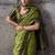 Green premium kanjivaram silk meenakari woven saree with tassel pallu