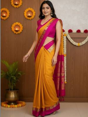 Zari pure cotton kanjeevaram saree 3