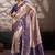 Ethnic motifs zari silk blend handloom kanjeevaram saree