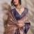 Ethnic motifs zari silk blend handloom kanjeevaram saree
