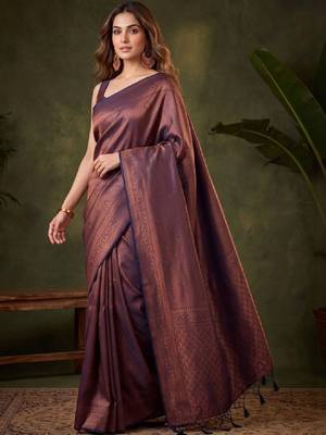 Woven design zari art silk kanjeevaram saree 1