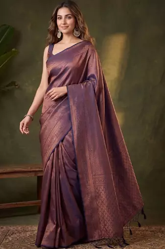 Woven design zari art silk kanjeevaram saree