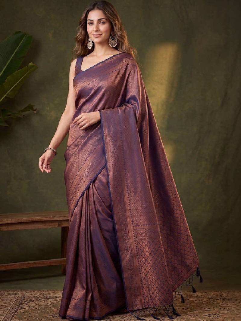 Woven design zari art silk kanjeevaram saree