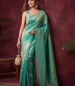 Woven design zari art silk kanjeevaram saree