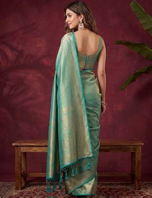 Woven design zari art silk kanjeevaram saree 2