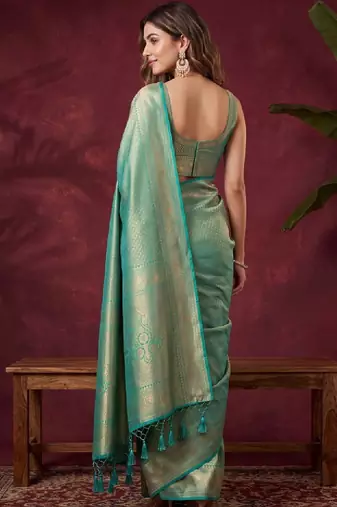 Woven design zari art silk kanjeevaram saree