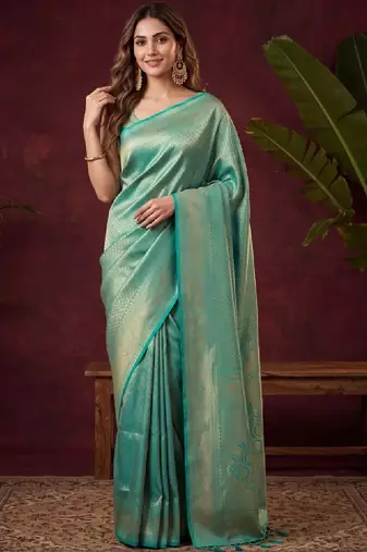Woven design zari art silk kanjeevaram saree