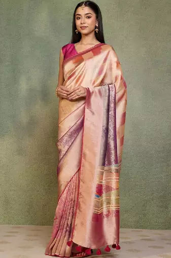 Woven design zari kanjeevaram saree