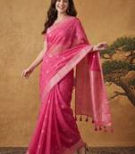 Woven design zari pure cotton handloom kanjeevaram saree