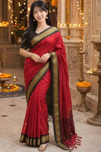 Zari pure cotton kanjeevaram saree