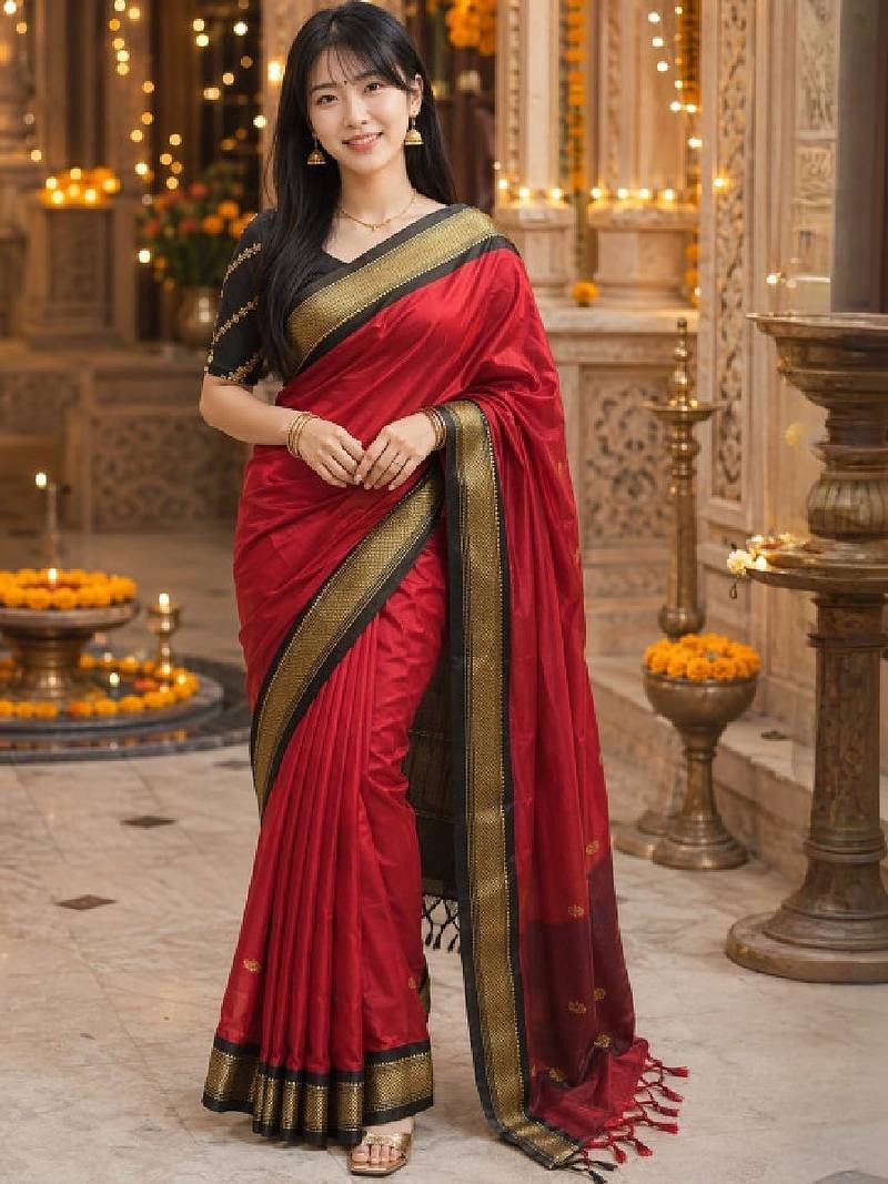 Zari pure cotton kanjeevaram saree