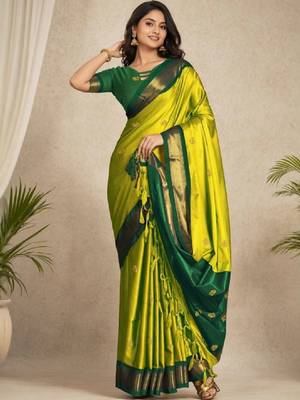 Woven design pure cotton kanjeevaram saree 2