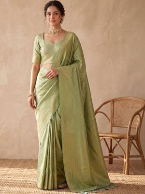 Woven design zari art silk kanjeevaram saree 1
