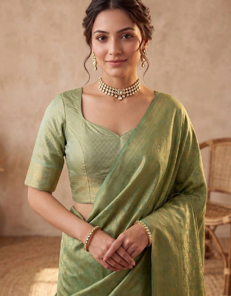 Woven design zari art silk kanjeevaram saree