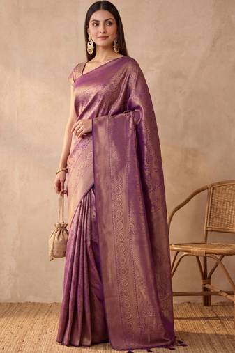 Woven design zari art silk kanjeevaram saree