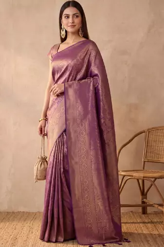 Woven design zari art silk kanjeevaram saree