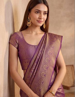Woven design zari art silk kanjeevaram saree 2