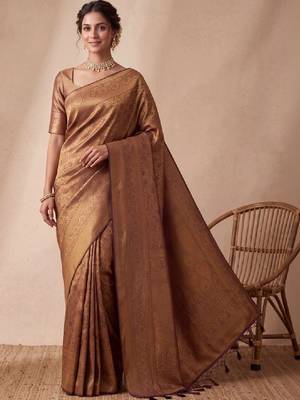 Woven design zari art silk kanjeevaram saree 1