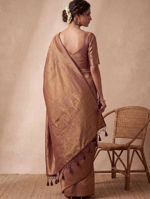 Woven design zari art silk kanjeevaram saree 2