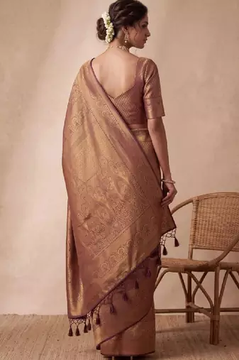 Woven design zari art silk kanjeevaram saree