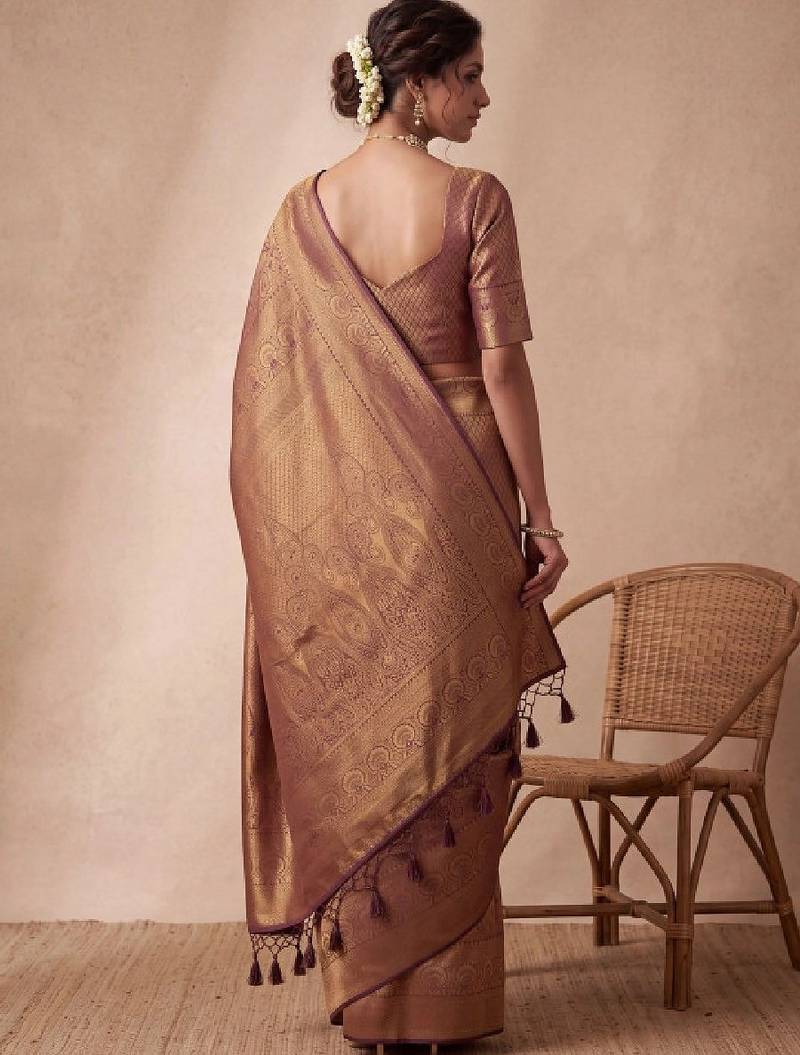 Woven design zari art silk kanjeevaram saree