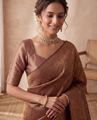 Woven design zari art silk kanjeevaram saree 3
