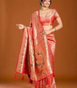 Woven design zari art silk kanjeevaram saree