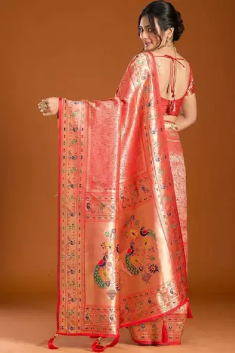 Woven design zari art silk kanjeevaram saree
