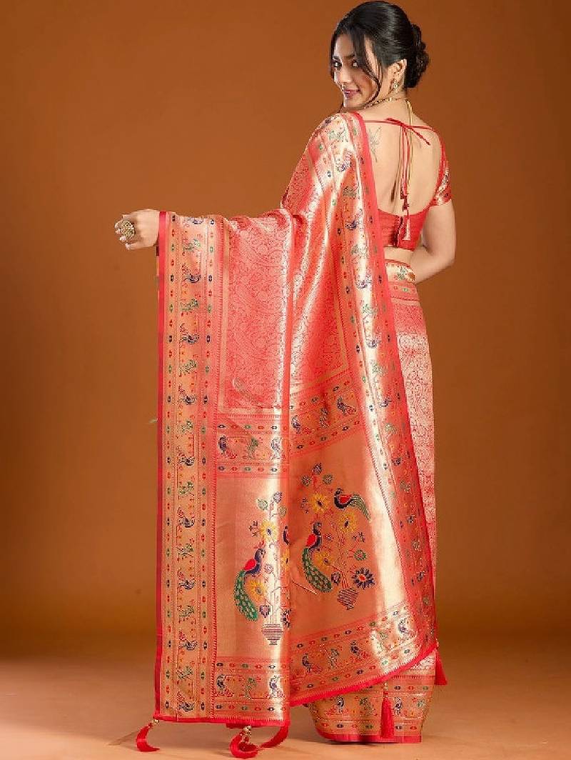 Woven design zari art silk kanjeevaram saree