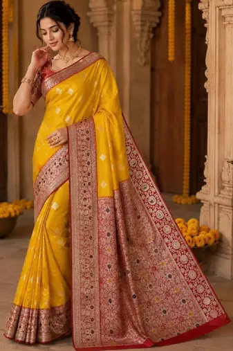 Woven design zari art silk kanjeevaram saree