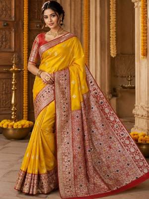 Woven design zari art silk kanjeevaram saree 2