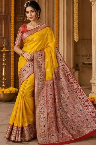 Woven design zari art silk kanjeevaram saree