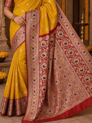 Woven design zari art silk kanjeevaram saree 3