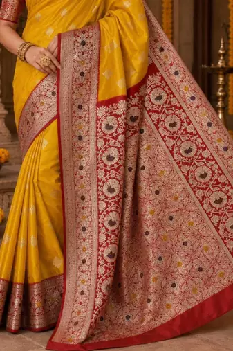 Woven design zari art silk kanjeevaram saree