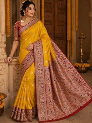 Woven design zari art silk kanjeevaram saree 4