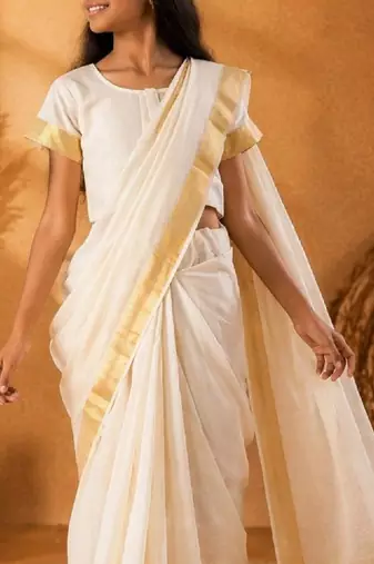 Dhoti kanjeevaram saree