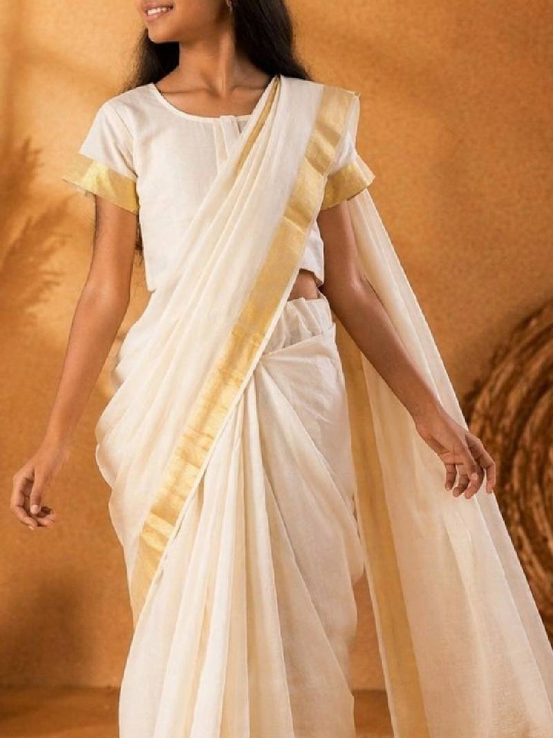 Dhoti kanjeevaram saree