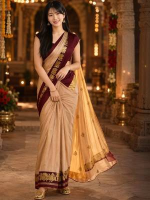 Zari pure cotton kanjeevaram saree 1