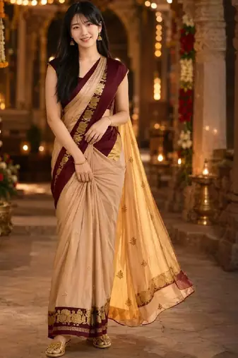 Zari pure cotton kanjeevaram saree