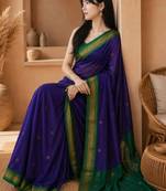 Embellished zari pure cotton kanjeevaram saree