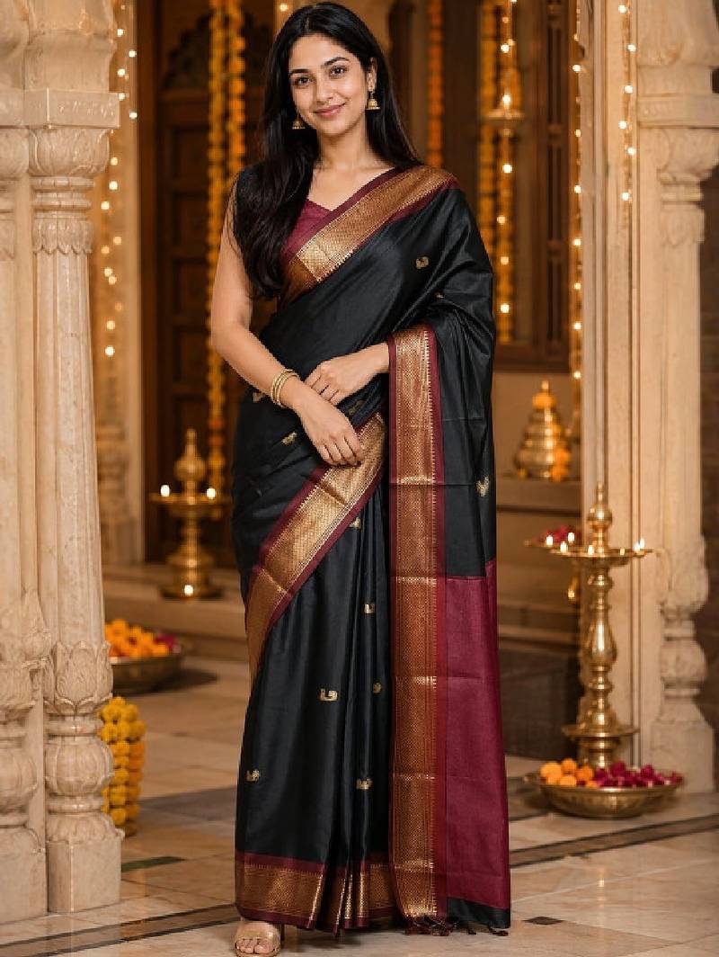 Zari pure cotton kanjeevaram saree